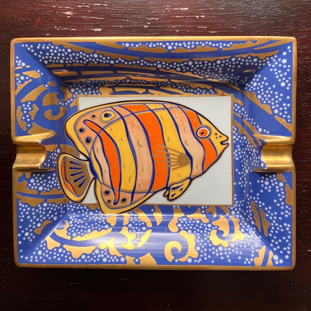VINTAGE HERMÈS PARIS FISH Ashtray/Change Tray